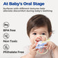Evoceler Baby Toy, Montessori Sensory Teether Toy For 0-6, 6-12 Months, Rotatable 10 Textures Soft Silicone Teething Toy With St