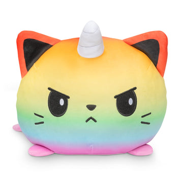 Teeturtle - Giant Moody Kittencorn Plushie - Angry Rainbow - Huggable, Soft, Pillowy, Sensory Toy Stuffed Animals That Show Your