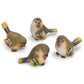 RAZ Imports Striped Wing Bird Figurine Set of 4, Resin, 2.5 x 2.25 inch, Sage Green