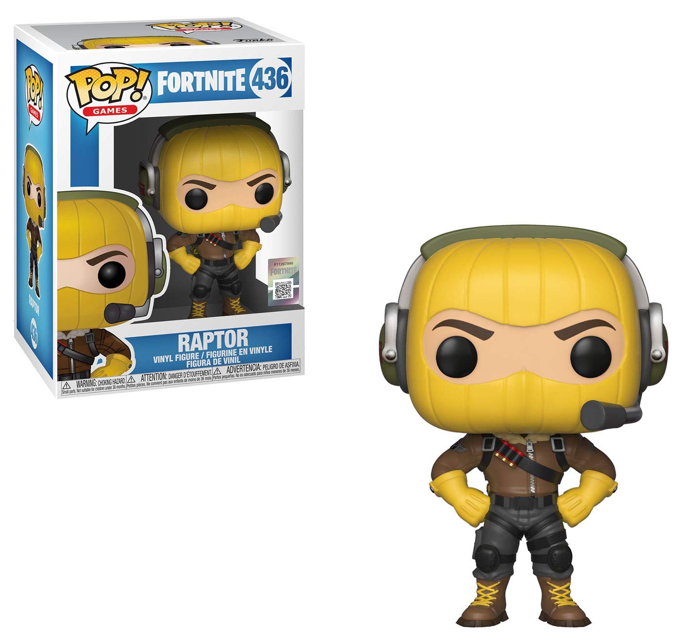 Funko Pop! Games: Fortnite - Raptor, Multicolor, Standard