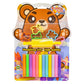 Kiddy Clay 12 Modelling & Sculpting Clay (200 G.) & 5 Cutters And Roller In Blister Card, Creative Art Skill, Colourful Reusable
