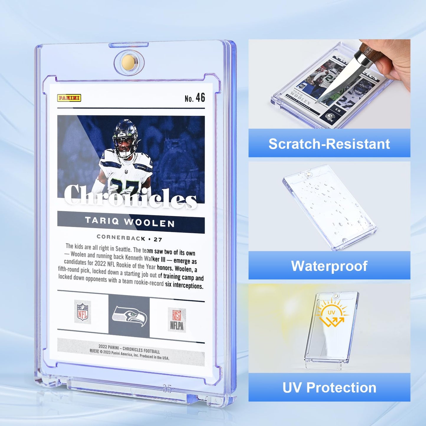 60ct Magnetic Card Holder  35pt One Card Holder Touch for Trading Cards  U-V Protection Magnetic Card Case for Sports Cards  Card Protectors Hard Plastic  Display Case for Baseball Cards  Game Cards