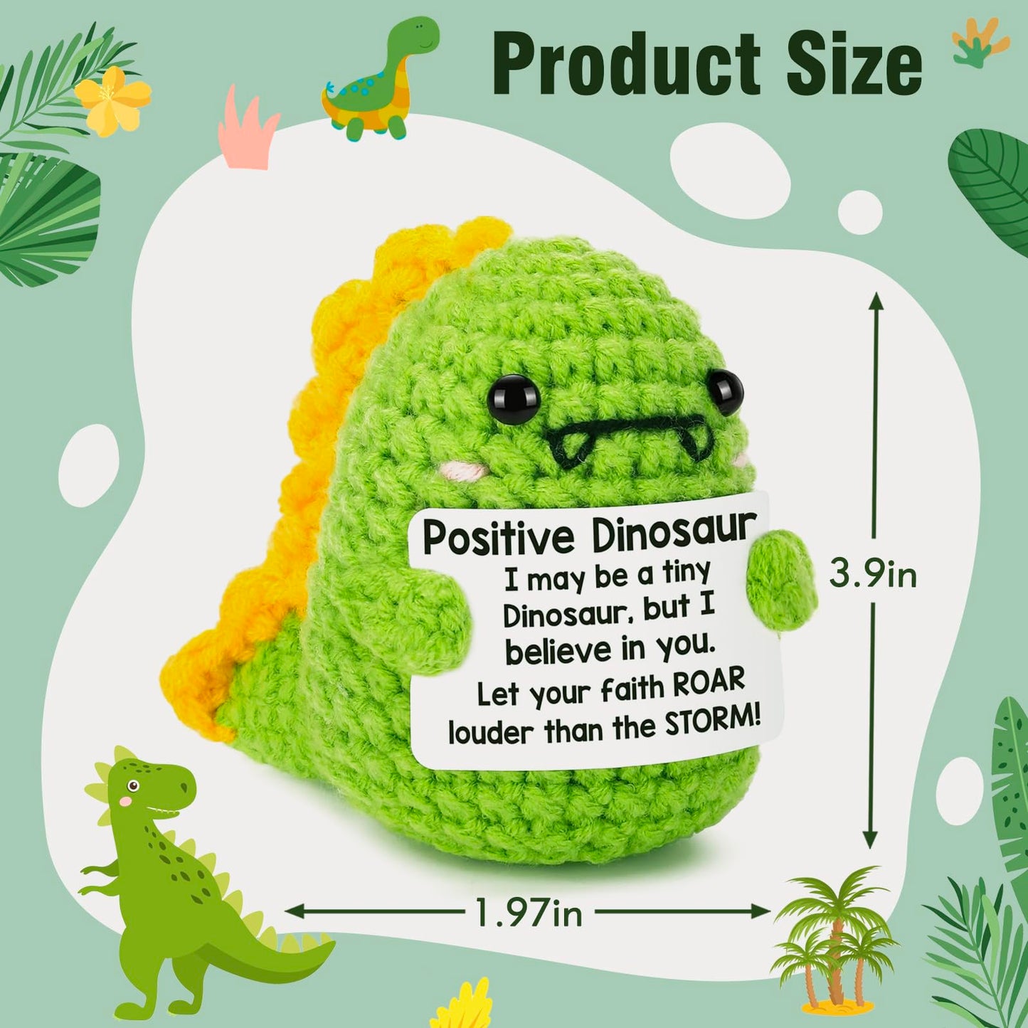 UGRASEA Positive Crochet Animals,Easter Basket Essentials Emotional Support Crochet, Handmade Crocheted Plushie,Suitable, Birthd