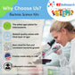 EZ BioResearch Bacteria Science Kit IV - Prepoured LB-Agar Plates, Cotton Swabs, Free Science Fair Project E-Book, Medium Size