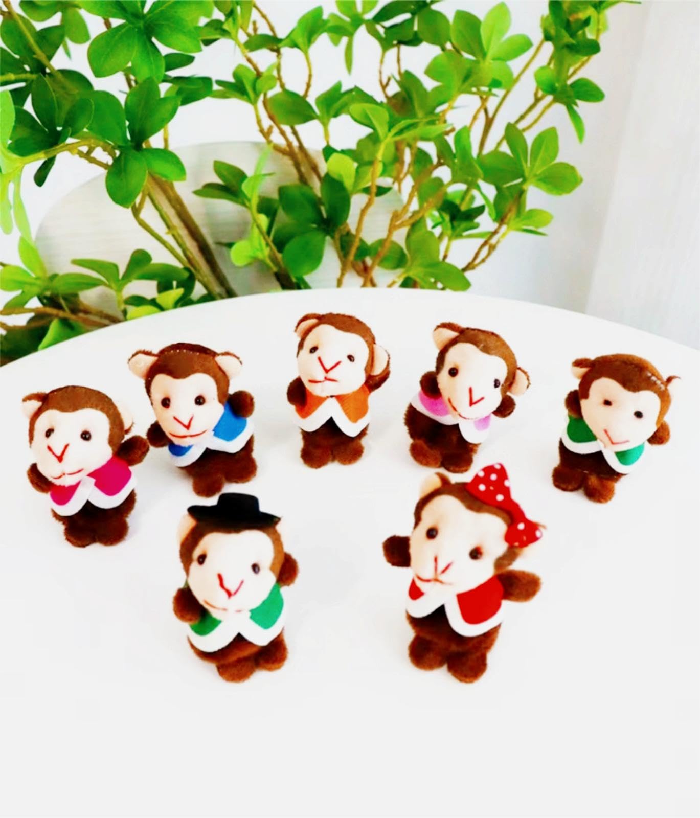 5 Little Monkeys Finger Puppets For Kids, 7 Pack Plush Finger Puppets Toy, Storytelling Theater Role Play, Bedtime Story For Tod