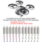XIITIA 12pcs 615/6x15mm Motor 19000KV Insane Tiny Whoop Drone Frame Brushed Motors 4CW 4CCW Coreless Motor with JST-1.25 Connect