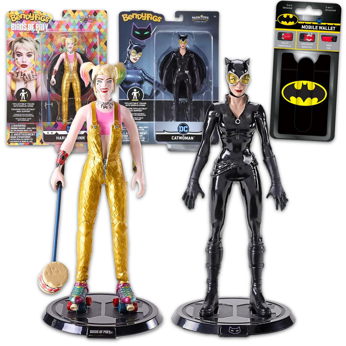DC Comics Collectible Action Figures Set  Bundle with Catwoman and Harley Quinn Figurines Plus More | 7 Catwoman and Harley Qu