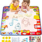 Kizzyea Educational Toy For 2 3 4 5 Years Old Kids, Water Doodle Mat, Kids Large Coloring Mat With Neon Colors, Christmas Birthd
