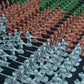 RAINBOW TOYFROG Army Men Action Figure Set - 300 pcs Durable Plastic Toy Soldiers - Multicolor Military Playset for Kids