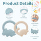 2 Packs Baby Teether Silicone Teething Toys for Babies 0-6 Months with Dinosaur Shape 6 to 12 Months 3-6 Months Infant Newborn for Teething Pacifiers Relief Chew Ideal Baby Shower Gifts for Moms A2