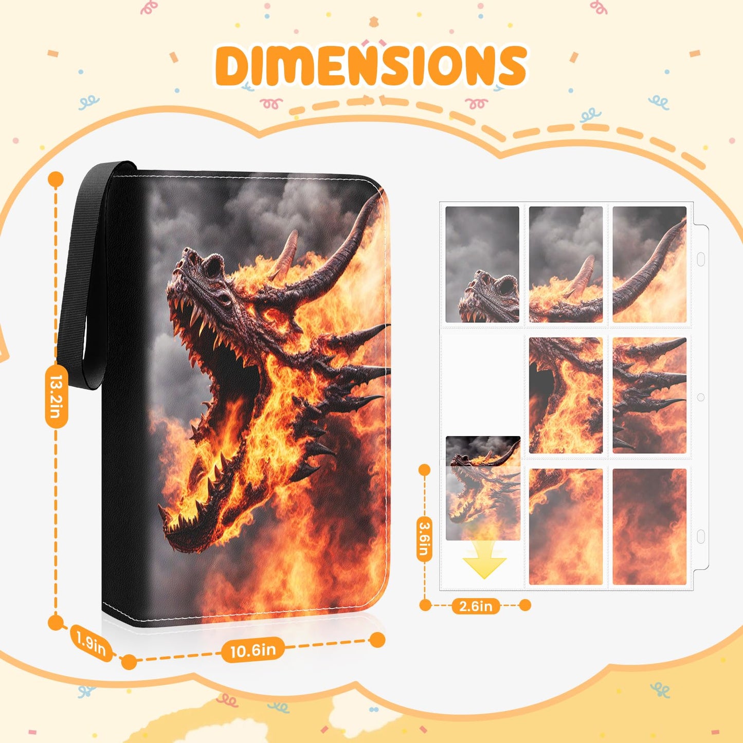 Winsing 9-Pocket Card Binder  3 Ring Trading Card Holder Album  900 Cards Large Zipper Collection Binder - enhanced Card Storage Organizer for Sports  Baseball  Photocard  Football  Game Grey