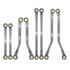 INJORA High Clearance Chassis Links CNC Aluminum Links Set for TRX4M Defender Bronco 1/18 Upgrade Parts (Grey)