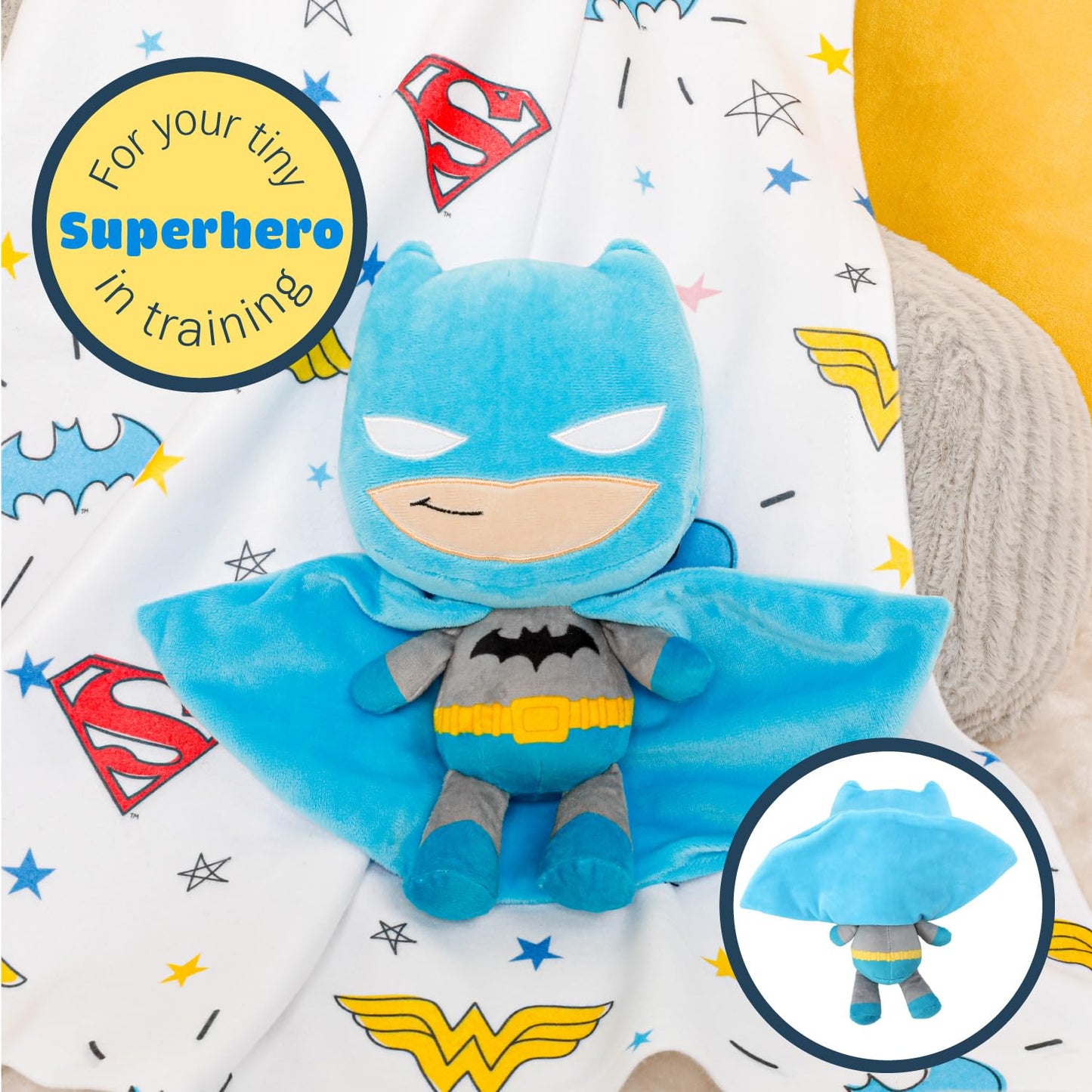 Kids Preferred Dc Comics The Batman Soft Huggable Stuffed Animal Cute Plush Toy For Toddler Boys And Girls, Gift For Kids, Dark Knight 10 Inches