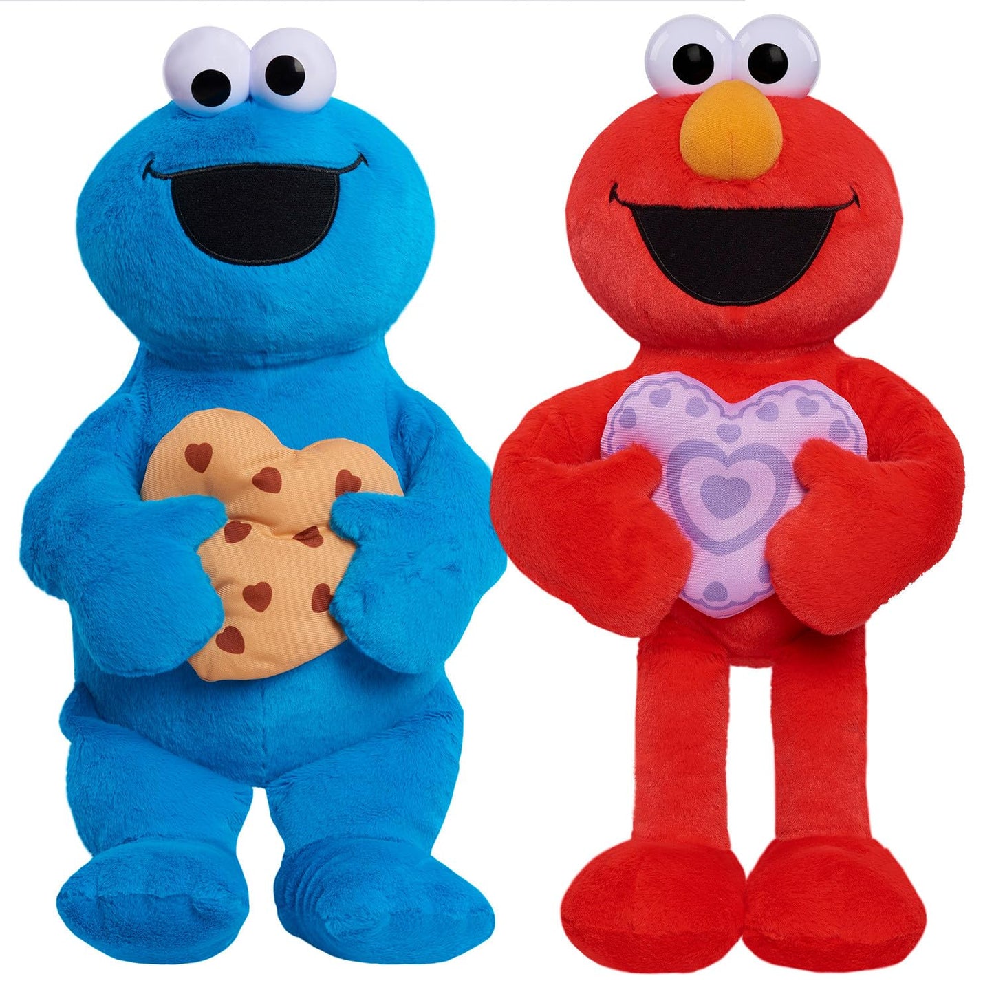 Just Play Sesame Street Sweet Love 15-Inch Large Plush Cookie Monster Stuffed Animal, Blue, Soft Plushie, Kids Toys For Ages 18 Month