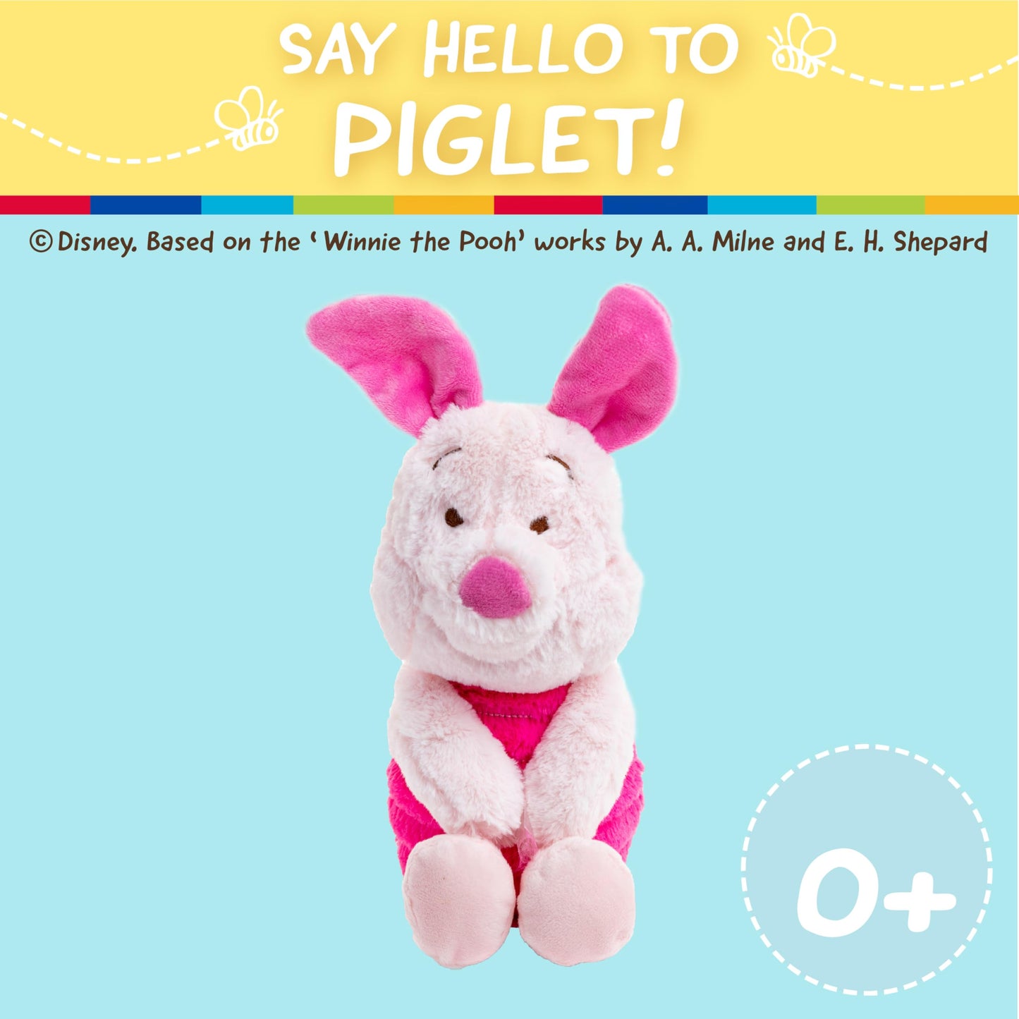 KIDS PREFERRED Baby Winnie The Pooh Piglet Stuffed Animal, 9" Plush, Model 79147