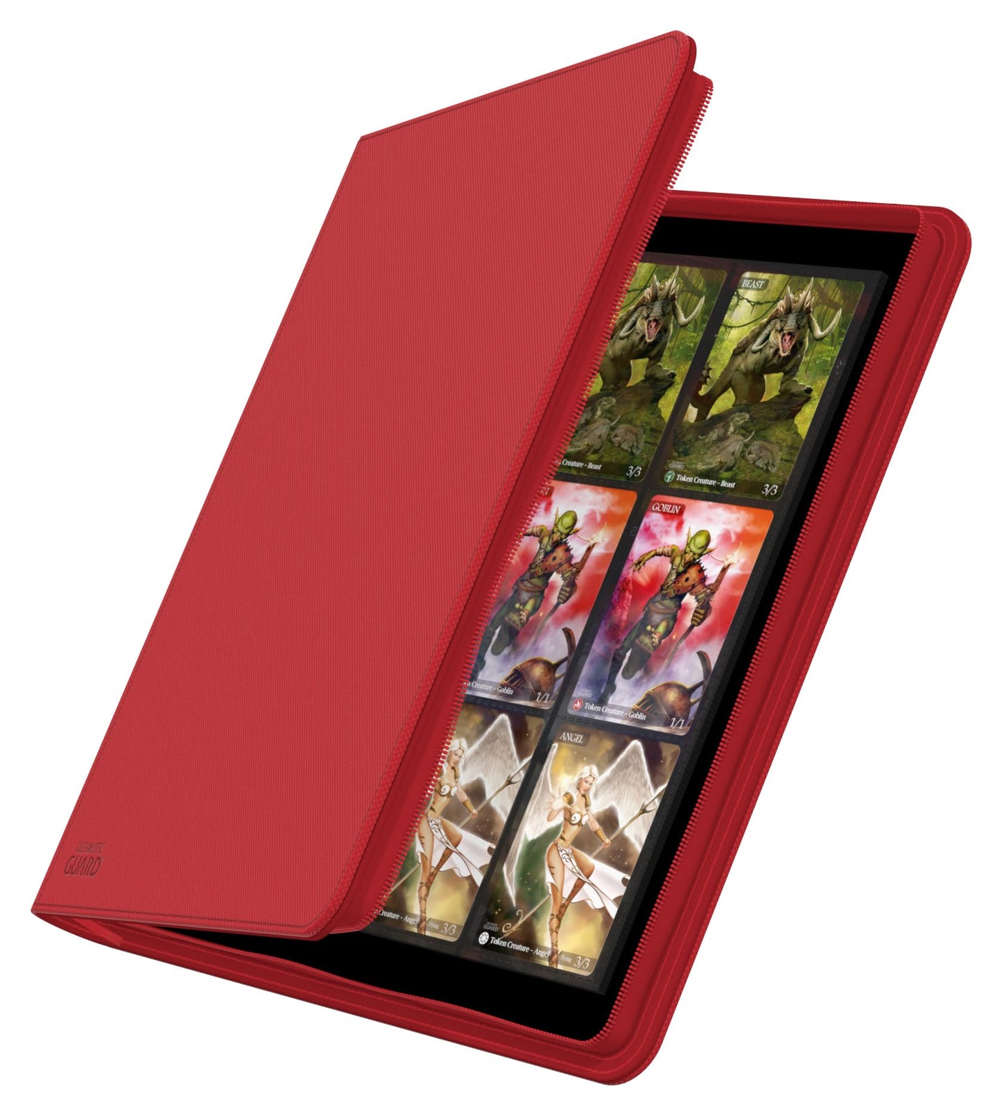 Ultimate Guard Zipfolio 480 - 24 Pocket Red XenoSkin Organizer (Model UGD010468)
