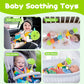 Baby Sensory Toy 0-6 Month Music Animal Stuffed Plush Caterpillar Toy For Infant 0-3-6 Month Tummy Time With Baby Mirror Crinkle