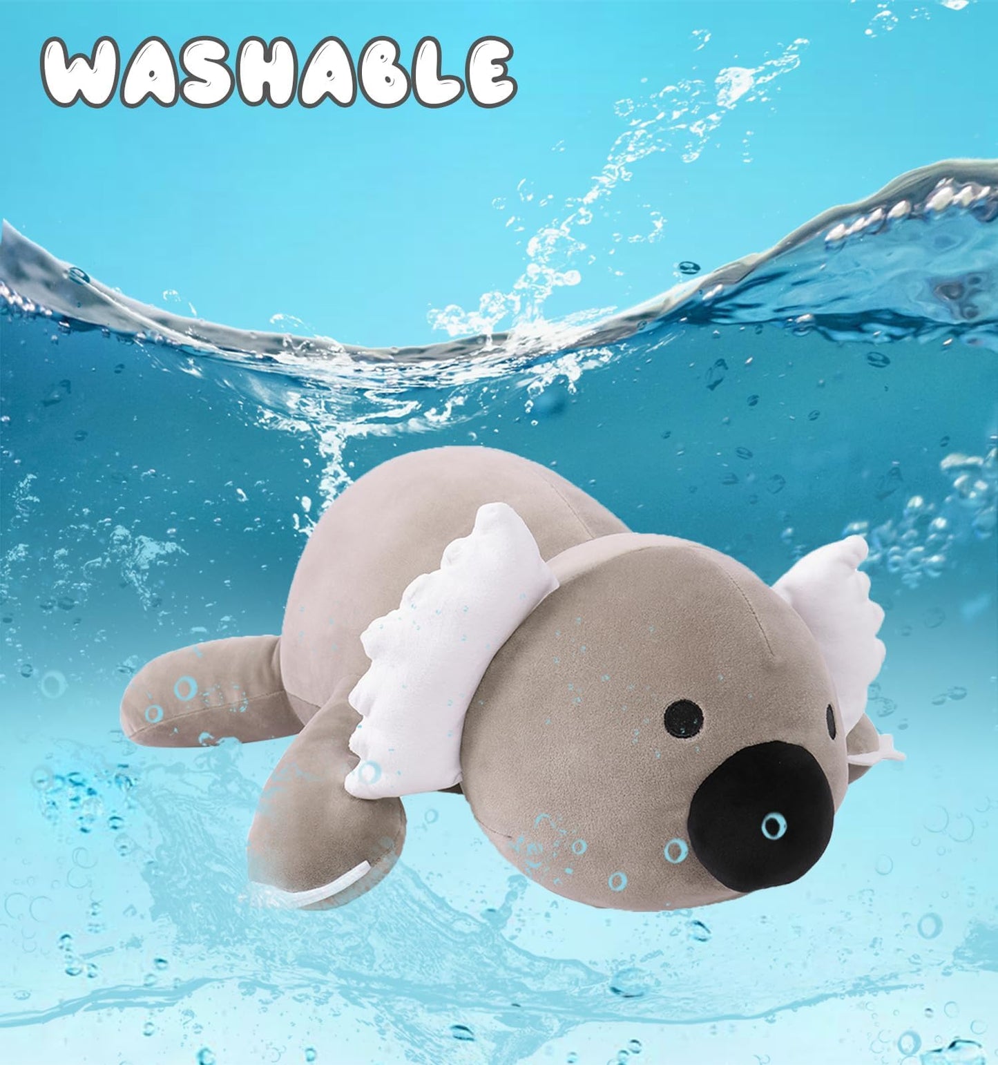 24' Weighted Stuffed Animals, 4.2Lb Cute Weighted Koala Plush Toy Throw Pillows Giant Cuddle Plushies Dolls (Koala)