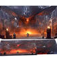 CZYY 4-Panel DM Screen - Black Cardboard Game Master Shield with Erasable Pockets for RPG & Dungeon Masters, Small Size, Style A