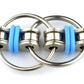 Tom's Fidgets Flippy Chain Fidget Toy - Stress Reducer for ADHD, Anxiety, Autism - Blue - Ideal for Adults & Kids
