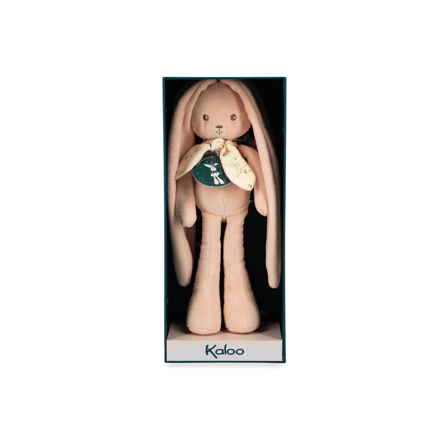 Kaloo Lapinoo My First Friend Corduroy Rabbit - Machine Washable - 10    Tall in Gift Box - Peach Ages 0+ - K218015