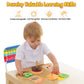 Aizweb Montessori Toys For 3 Year Old - Wooden Burger Stacking Toys For Toddlers And Kids Preschool, Educational Toys, Fine Motor Skill Toy, Blocks For Toddlers, Learning Toys