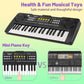 Heepuew Kids Piano Keyboard, 37 Keys Portable Music Keyboard Electric Piano Toys For Children, Educational Instruments Toddler K