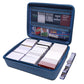 Ltgem Game Card Travel Case,Compatibility Taco Cat Goat Cheese Pizza/Skyjo/Uno/Playing Card Against Humanity And Other Game Cards,This Card Box Can Hold 3000+Game Cards (Navy Blue)