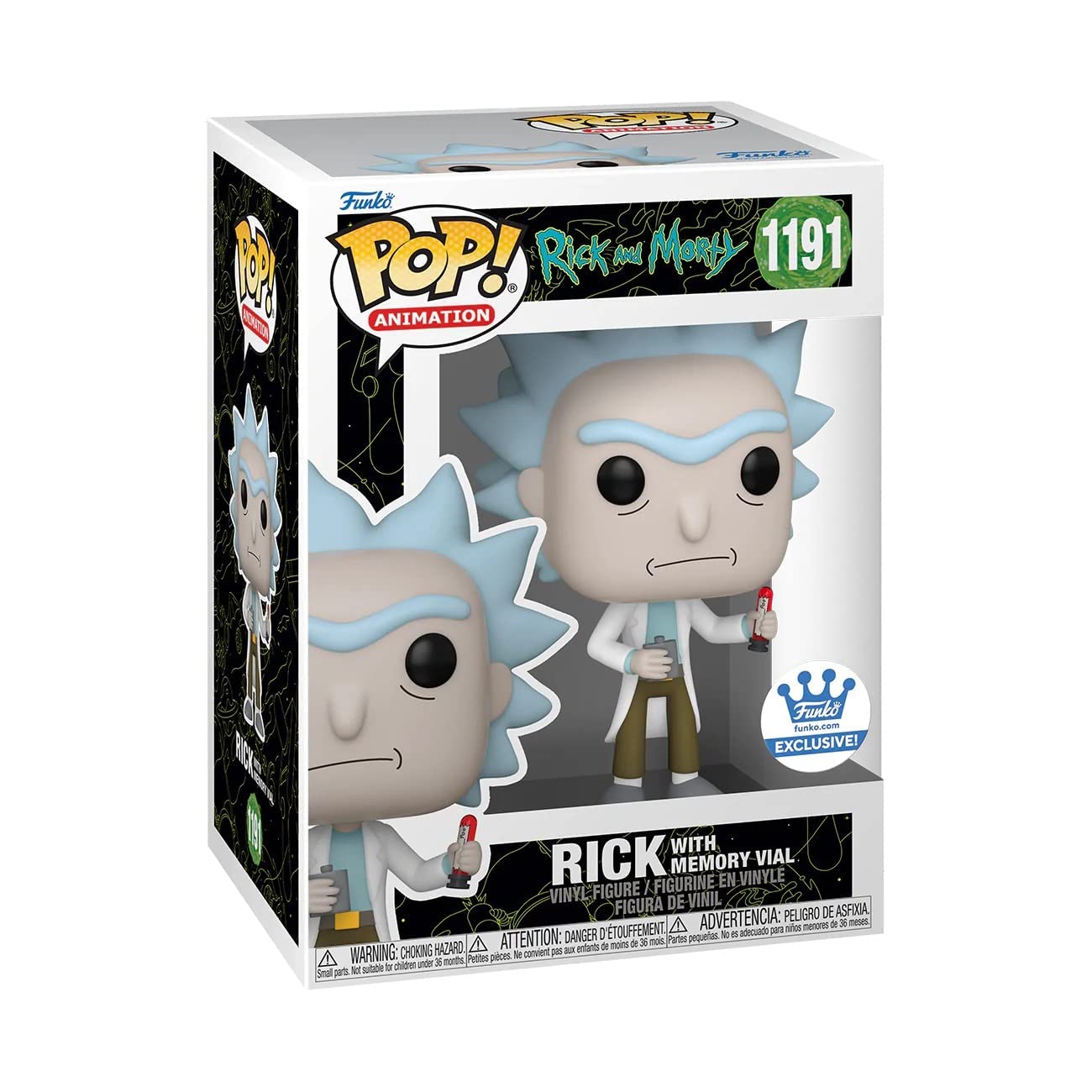 Funko Pop! Animation Rick And Morty Rick With Memory Vial Funko Shop Exclusive #1191