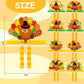 Moon Boat 28 Sets Thanksgiving Crafts for Kids - DIY Fall Felt Turkey with Beads Kit, Bulk for Autumn, Holiday, Halloween Art Ac