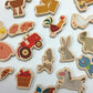 On The Farm Wooden Magnetic Shapes, 9780735333482