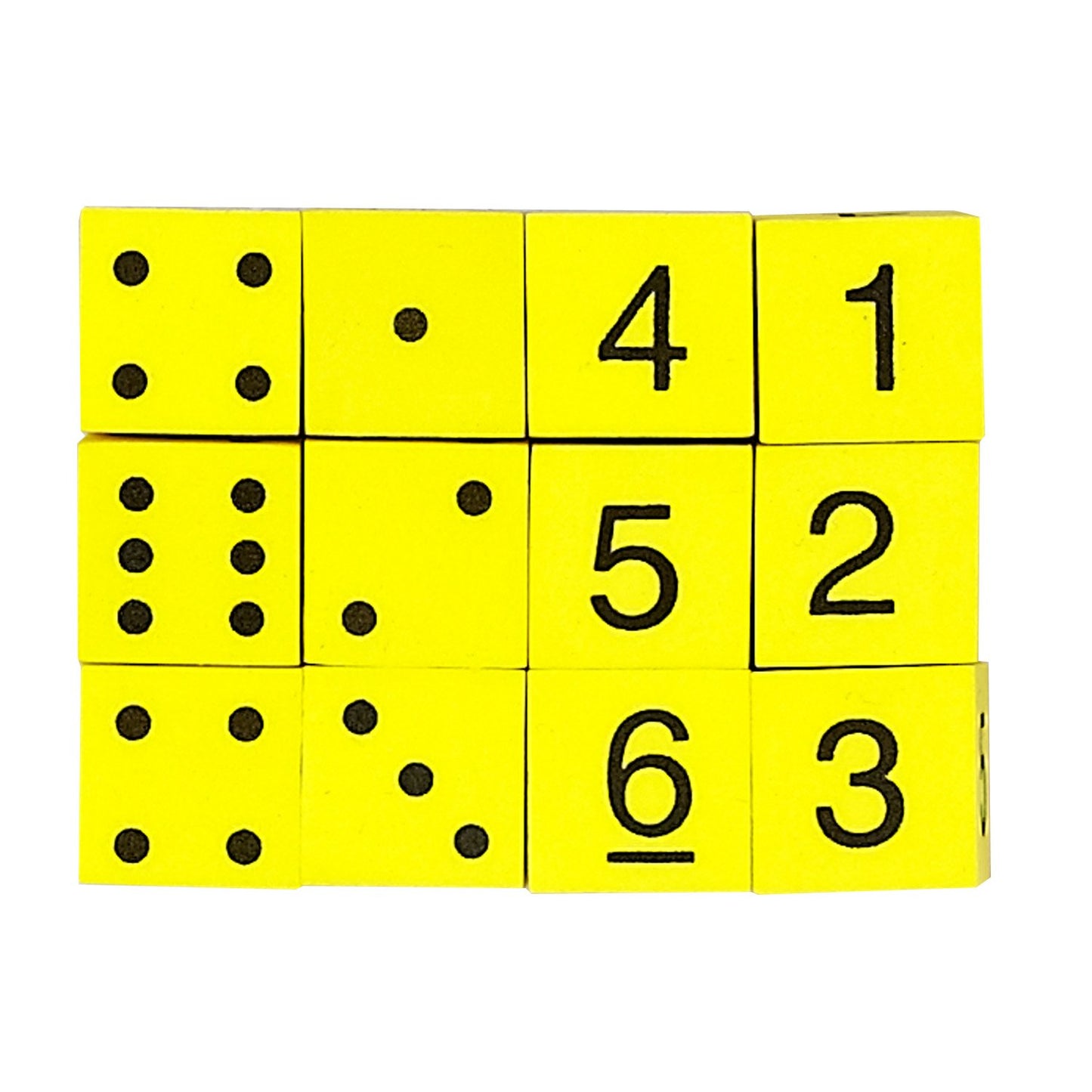 Koplow Games Foam Spot and Number Dice - 1 Pack Multicolor, 16mm