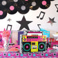 Hooqict Boombox Pinata - Retro 90s Theme Radio Music, Multicolored, Cardstock, Perfect for Birthday Party Games
