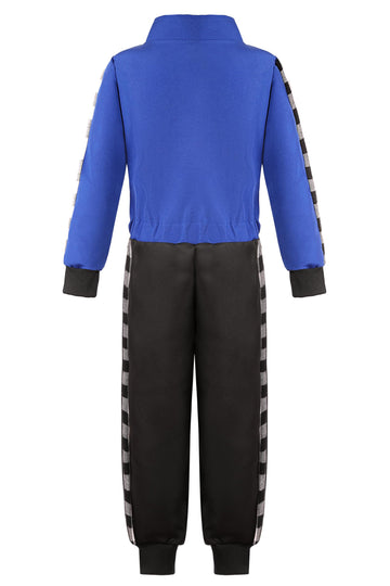 Sizgaroot Kids Race Car Driver Costume Toddler Boys Race Car Driver Halloween Costume (Blue, 9-10 Years)
