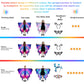 LYL. Ling Halloween Costumes for Kids  Double-Sided Butterfly Wings  Butterfly Costume for Girls  3PCS Fairy Wings Set.