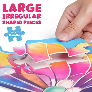 Benben Floor Puzzles, 26”X 27.5” Mermaid Puzzles For Kids Ages 4-6, 52 Piece Large Jigsaw Puzzles For Toddlers, Mermaid Toys Birthday Gift For Girls Boys