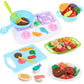 YiQis Kids Play Food Kitchen Set, 40 Pieces Cooking Utensils, Molds and Accessories, 5 Cans Color Dough,Ages 3+, Multicolor