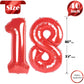 18 Balloon Number, Red Number 18Th Birthday Balloons 40 Inch, 18 Years Old Red Birthday Decorations For Boys Girls, 18Th Anniver