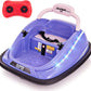 Olakids Bumper Car For Toddlers, 12V Kids Electric Ride On Toy With Remote Control, Battery Powered Vehicle Racer For Baby, 360 Degree Spin Rotation, Colorful Flashing Led Lights, Music (Purple)