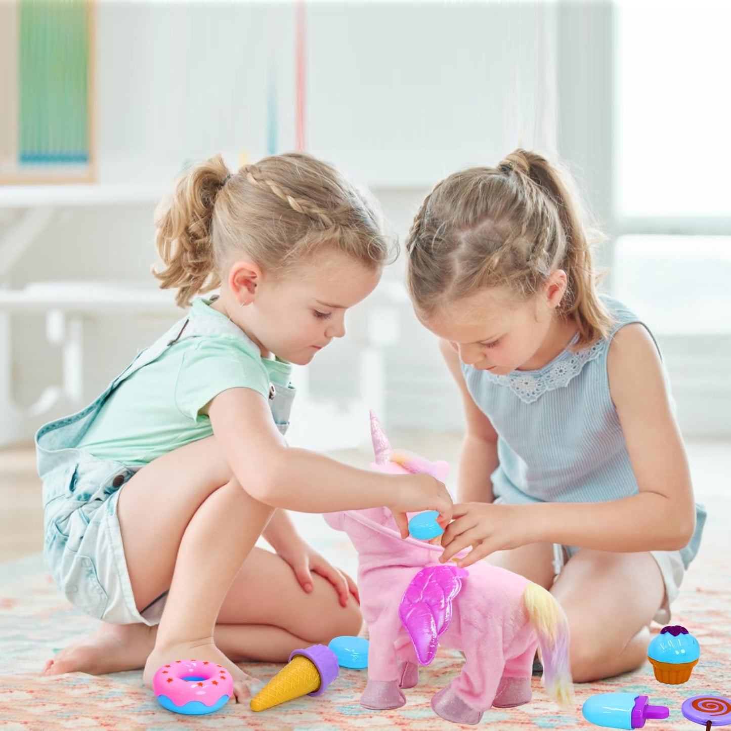 Remote Control Electronic Plush Unicorn Toy Pet for Girls 2-4 3-6 Years Old Interactive Walking Wiggle Bottom RC Leash Pink Unicorn Toy for 5 Years Old Toddler Kids Christmas Birthday Gift