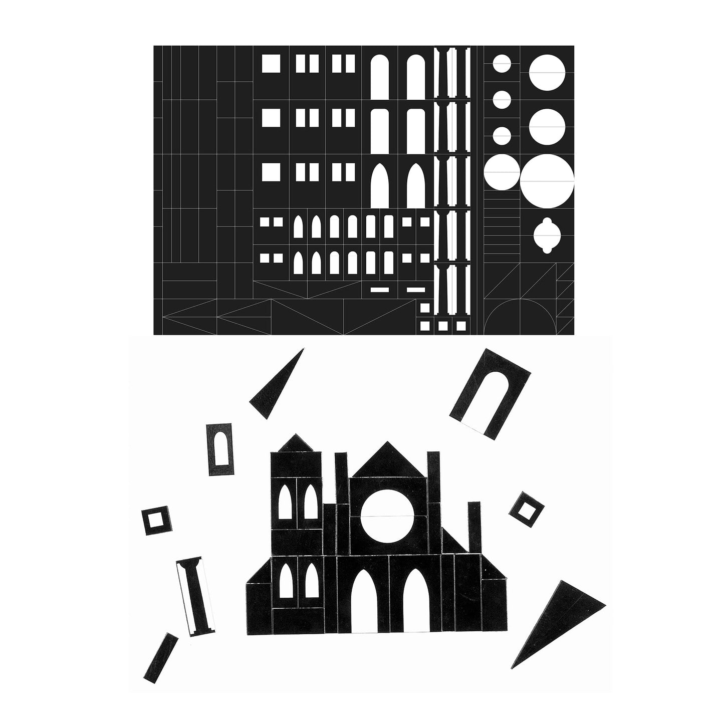 Dowling Magnets Wonderboard STEAM Architect Magnet Set, Small, Flexible Magnet, Model 736221