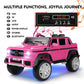 Joyldias Ride On Cars, Licensed Mercedes-Benz Maybach G650S, 12V7Ah Battery Powered Toy Electric Car For Kids With 2.4Ghz Remote Control, 2 Motors, 3 Speeds, Lock, Music, Horn, Led Lights, Pink