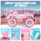 Bezgar Remote Control Car For Girls - 1:16 Pink Rc Cars With 4 Windmills, 2.4Ghz With Led Lights, 80 Mins Play With Rechargeable