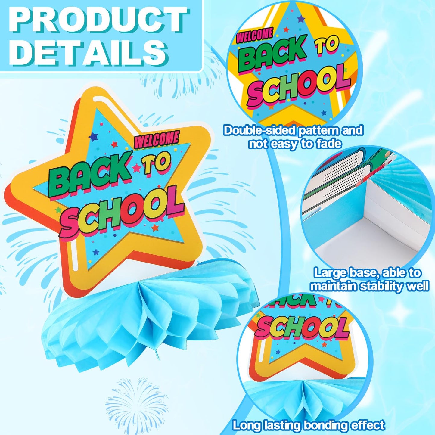 DTOFOOT 10 Pieces Back to School Decorations, Back to School Centerpieces for Tables Back to School Table Decorations Back to Sc
