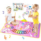 Unicorn Musical Mat For Baby Girls 1 2 3 Years Old, 3 In 1 Music Mat Sensor Toy For Toddler Girls Age 1-3 Floor Play Dance Mat W