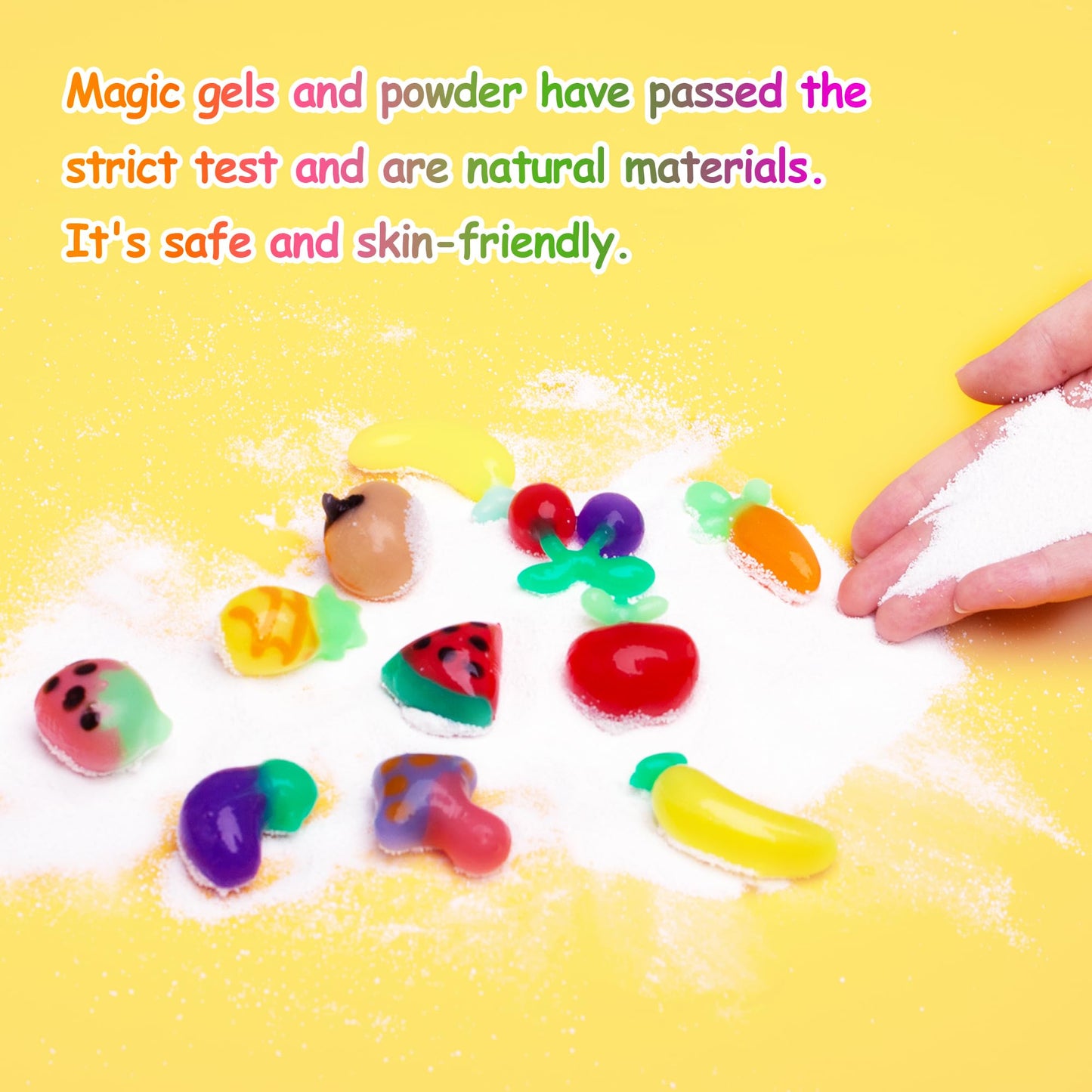 Magic Water Elf Toy Kit, Aqua Fairy Water Gel Kit With 20 Magic Gels, 10 Fruit & Vegetable Molds. Christmas Gifts, Birthday Gifts, Party Favors, Arts & Crafts Diy Stem For Kids (20 Colors)