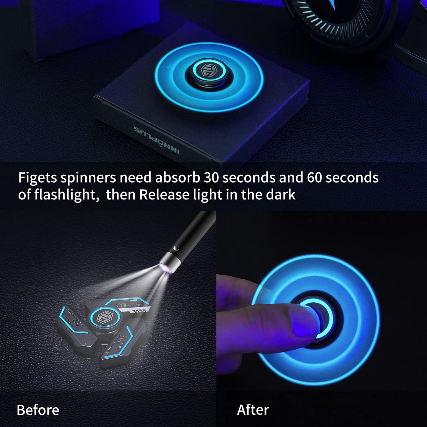 Fidget Spinners, Fidget Spinners Toy, Stress Anxiety Adhd Relief Figets Toy, Spinner Gifts For Adults And Kids, Metal Finger Han