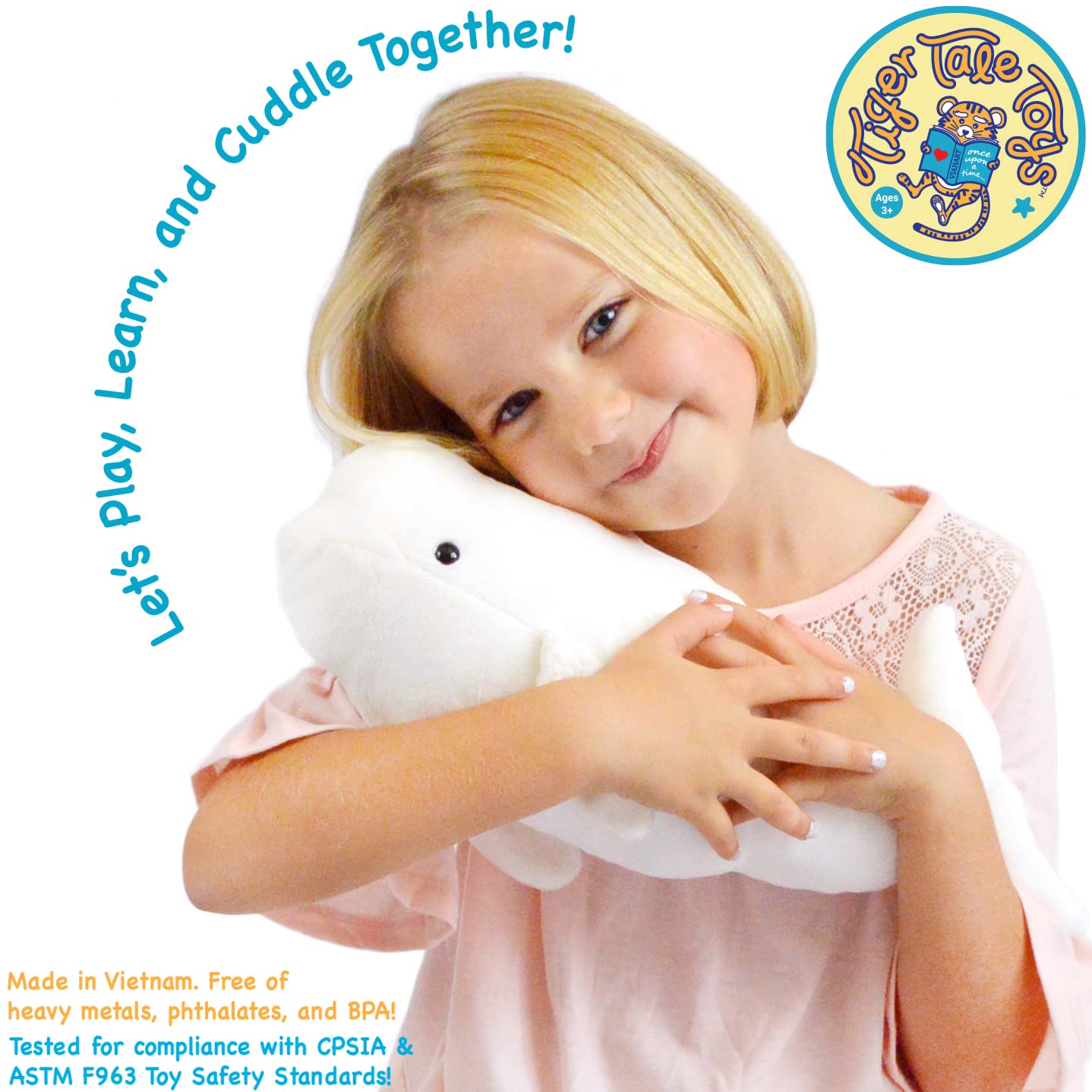Tigerhart Billiam The Beluga - 15 Inch Stuffed Animal Plush