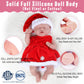 Vollence 14 Inch Sleeping Reborn Baby Doll Silicone Doll Realistic Newborn Baby Dolls With Feeding Accessories & Gift Box - Girl
