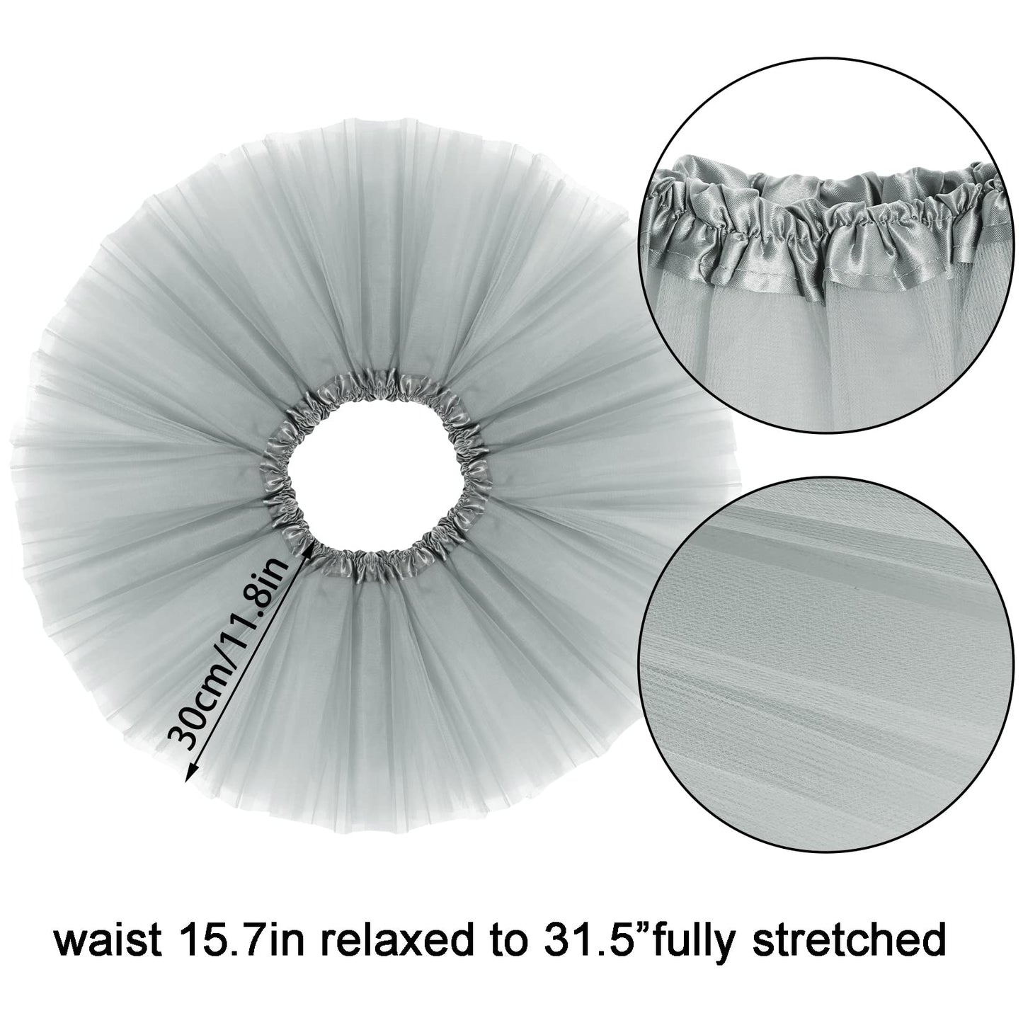 Jmkcoz Gray Mouse Costume Tutu Set, Mouse Ear Headband Bowtie Tail Bow Tie Animal Fancy Dress Costume Kit For Halloween Cosplay